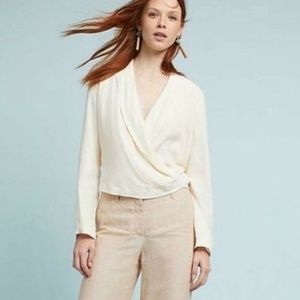 Ett Twa Ivory Button Wrapped Blazer size 4